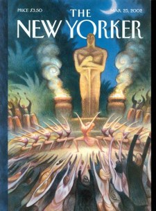 A New Yorker cover featuring Oscar "worshipers"